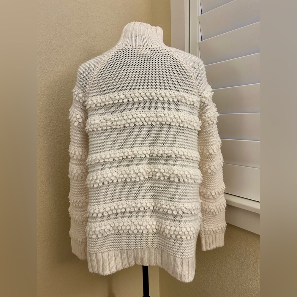 Lou & Grey Women’s Sweater Pullover Sz Large Cream Ivory Chunky Oversized - Picture 6 of 10